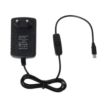 

Type C Power Adapter USB C Charger ON/OFF Switch for Raspberry Pi 4 Model B M5TB