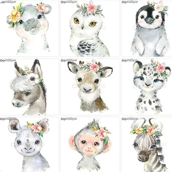 

Diamond Painting 5D Full Square/Round Drill Cartoon Monkey Elephant Rabbit Pig Giraffe Daimond Embroidery Painting Picture Z659