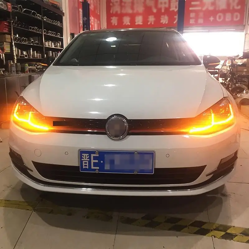 Led Para Авто дневные ходовые Боковые указатели поворота освещение автомобиля фары Задние фары 14 15 16 17 для Volkswagen Golf 7