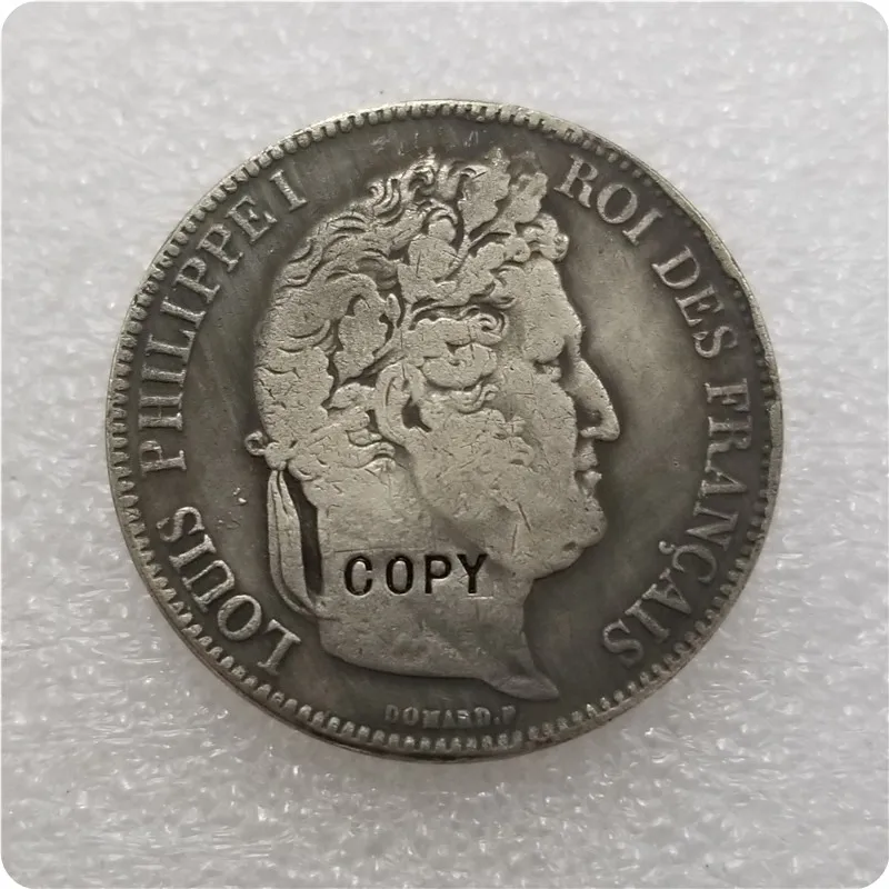 1839-W Франция 5 франков копия монеты памятные монеты-реплики монет медаль