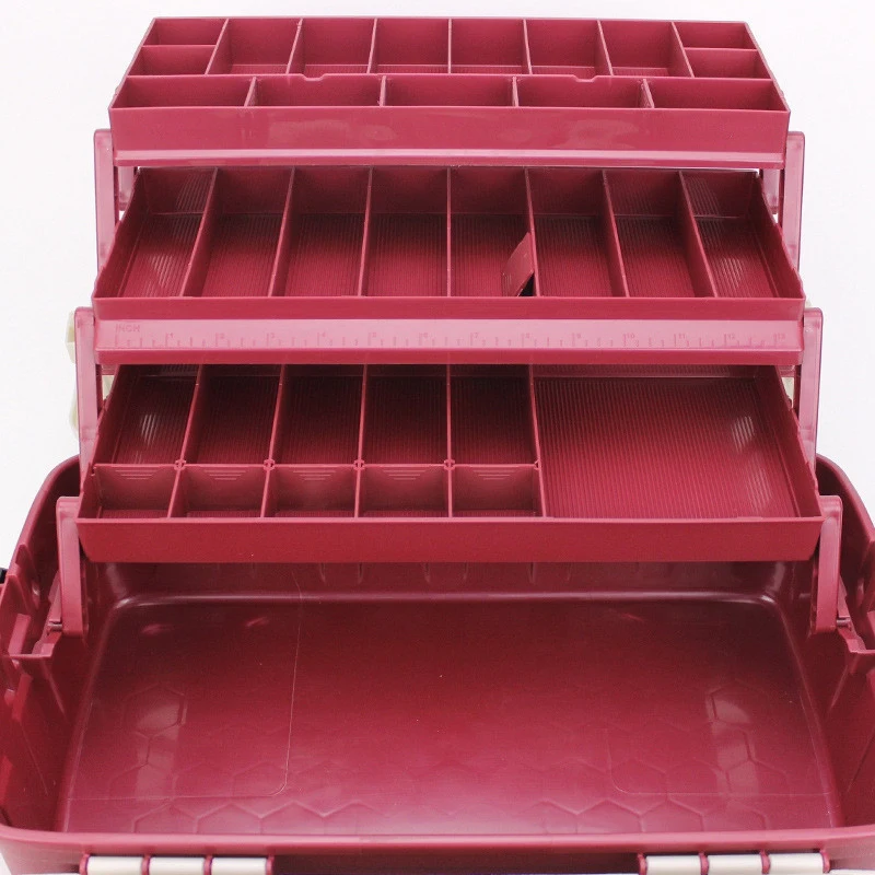 hot sale 4 Layer Big Fishing Tackle Box Portable Fishing Tackle Organizer Box Fishing Case Tools wi