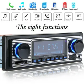 

Vintage Car Bluetooth FM Radio MP3 Player USB AUX Classic Stereo Audio Receiver