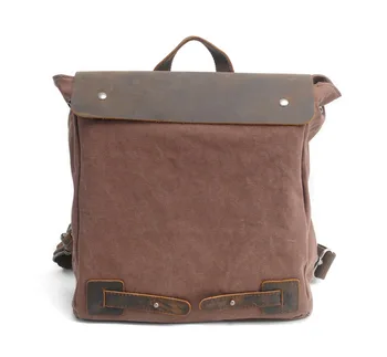 

Retro Oil Wax Canvas casual Large capacity backpack men's laptop backpack trend travel male shoulder bag