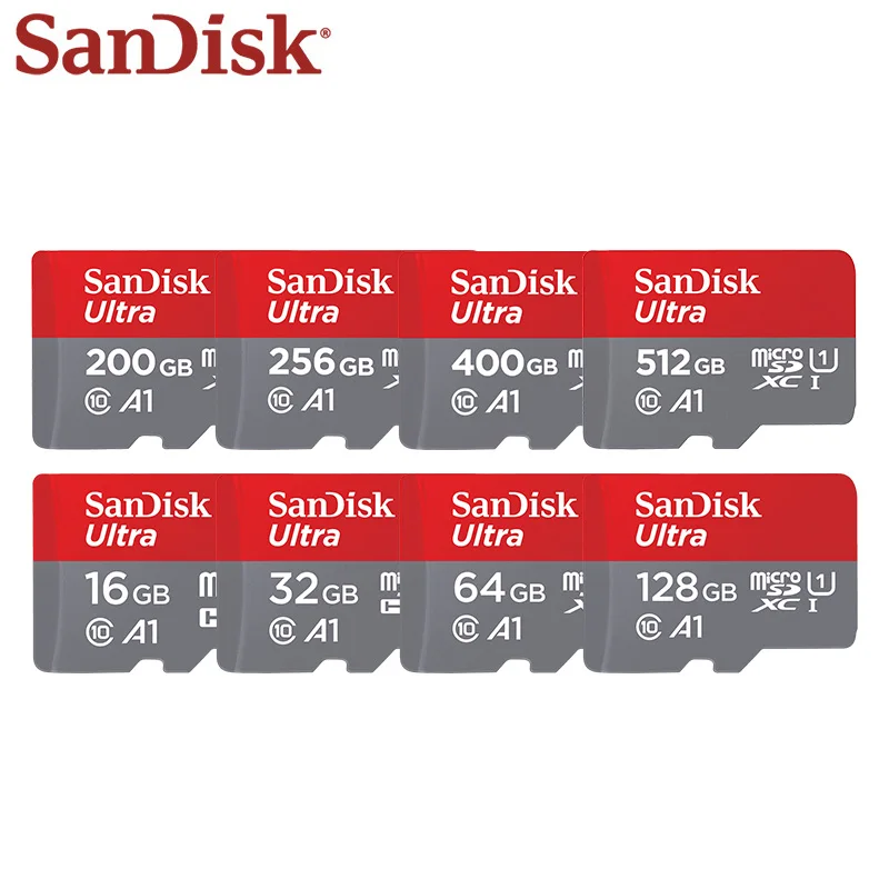 Micro-Sd-Card Sandisk C10 400GB 200GB 16GB 256GB 512GB 32GB 64GB 128GB Real-Capacity
