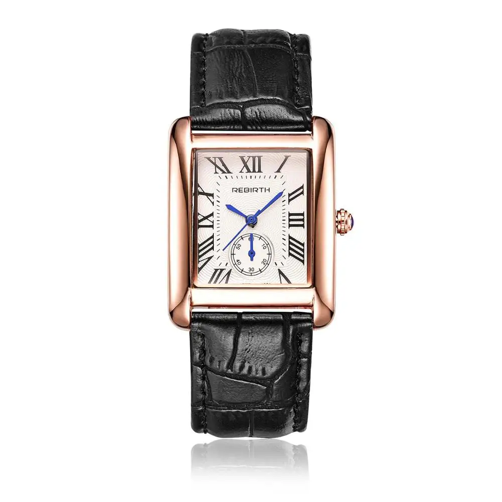 Elegante унисекс часы квадратные женские часы красный PU оригинальные винтажные кварцевые часы мужские наручные часы платье Montre Femme - Цвет: watch wrist