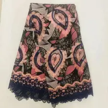 Цена Африканский воск с принтом хлопок французская кружевная ткань для лакированные обувь высокого качества; обувь с вышивкой; воск кружевных тканей! O-4598