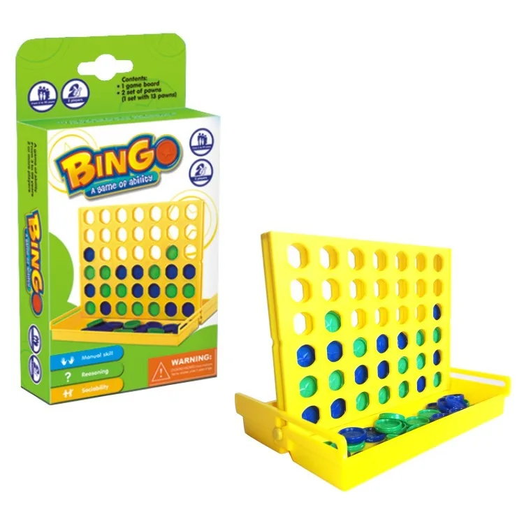 

Children Tabletop Game Educational Toy Four in a Row Stereo Vertical Quarto Parent And Child Game Chinese Four Linked Rings Puzz