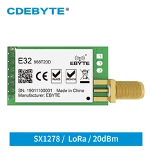 E32-868T20D longos alcance uart sx1276 868mhz 100mw sma antena iot uhf transmissor sem fio módulo do receptor transmissor