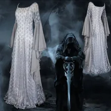 Костюмы для косплея на Хэллоуин, платье ведьмы, страшный вампир ведьма, костюм для женщин, макси платье, костюм на Хэллоуин, FC