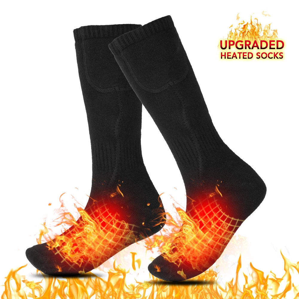 5V USB Electric Heated Socks Feet Warmer Heater Ice Fishing Foot Shoe Boot Warm 