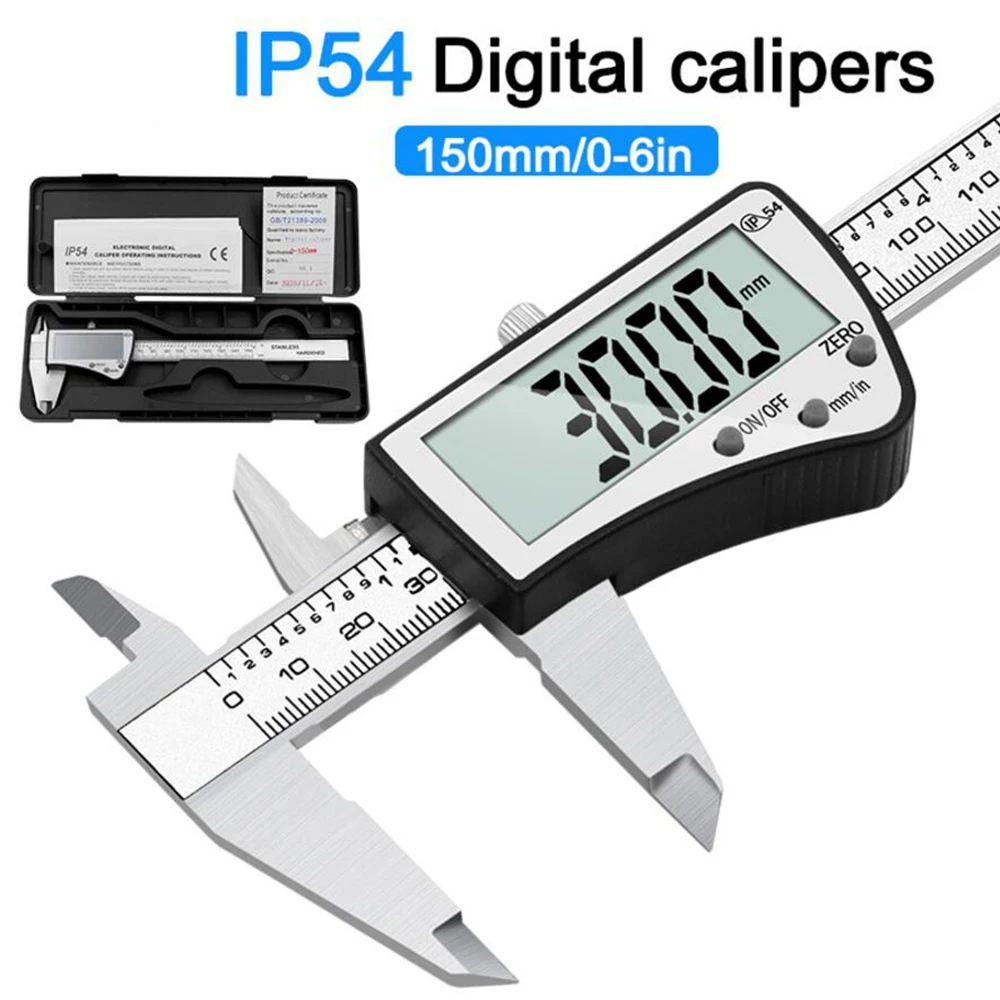 IP54 Extra Large LCD Screen Electronic Digital Caliper High Precision