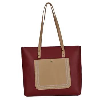 

Handbag Outdoor Solid Color Large Capacity Leather Handbag Shoulder Bag Fashion Luxury Handbags Women Bags Designer bolsas#30