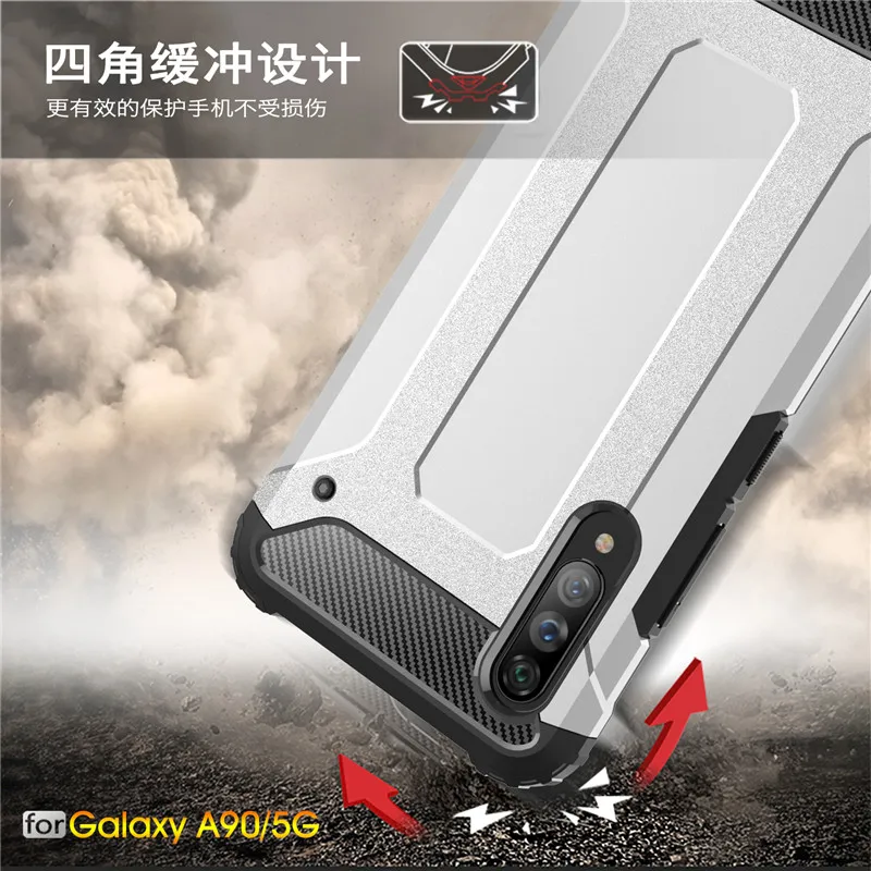 

For Samsung Galaxy A90 5G Case Armor Phone Back Cover For Samsung Galaxy A90 5G Silicone Bumper Case Funda Capa A90 5G