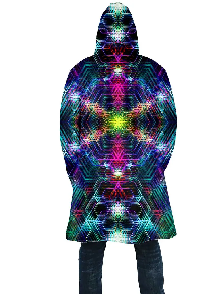 2021 Winter Herren Mantel Psychedelic Regenbogen stil 3D volle Druck Fleece Mit Kapuze Mantel Unisex Casual Dicke Warme Cape mantel PF59 – Detail 33