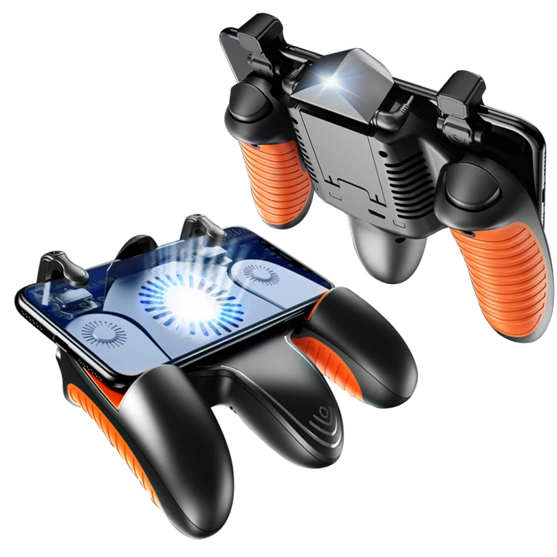  Mobile Game Controller Cooling Fan Pubg Controller Gamepad Pubg Mobile Trigger L1R1 Shooter Joystic