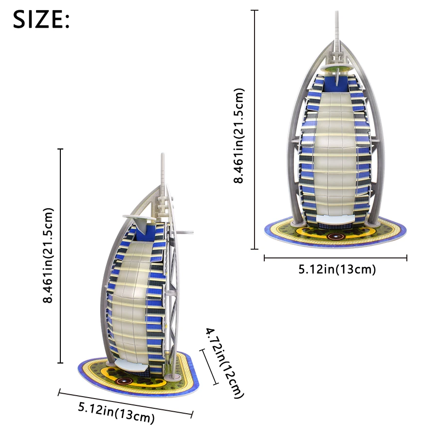 Бумажное здание 3D модель Дети головоломка Дубай отель Бурдж аль арабский DIY сборка картонная Модель Набор Обучающие игрушки для детей подарок