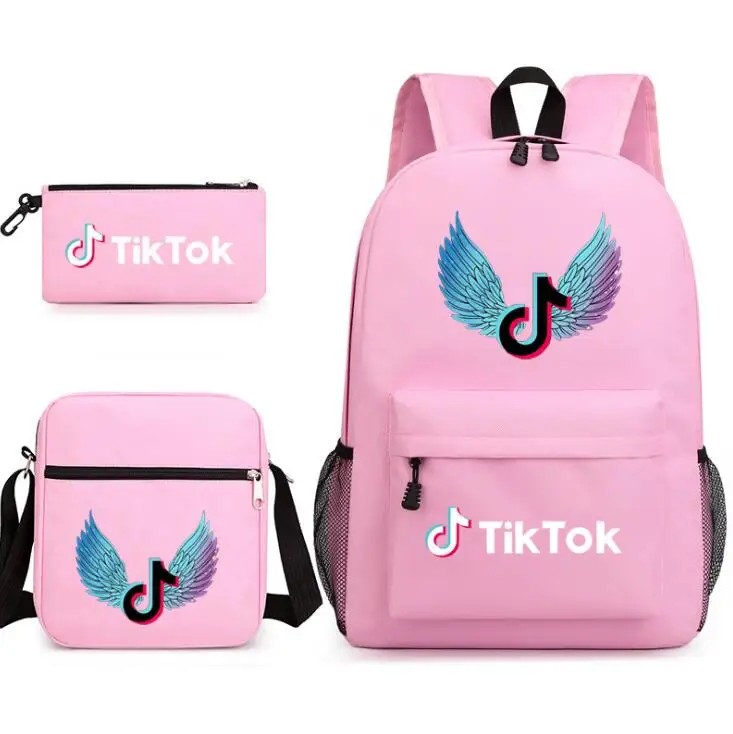 Buy Blackstone School bag Waterproof Nylon Teen BoysGirls Book Bag Middle School  Backpack 3 Pc set Tiktok Black طقم شنطة مدرسة مع شنطة غداء و مقلمة من  بلاكستون تيكتوك Online at desertcartINDIA