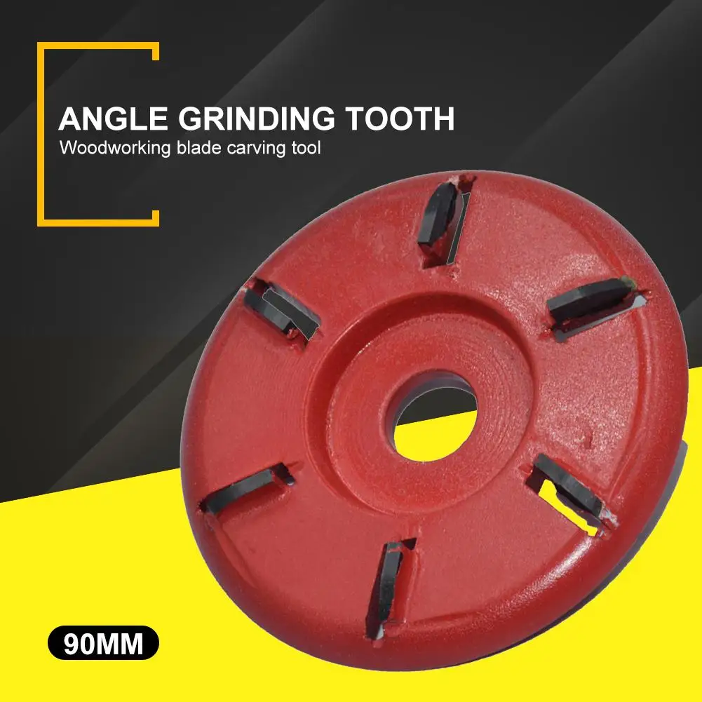 

Wood Carving Cutter Disc Woodworking Shovel Plate Sculpting Tool 6 Teeth Milling Attachment for 16mm Angle Grinder