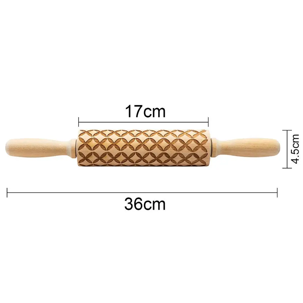 Рождественская разнообразная тисненая Скалка, морозный узор, деревянная форма для выпечки печенья, инструмент для печенья, помадка, торт, выгравированный роллер, цветок - Цвет: 20