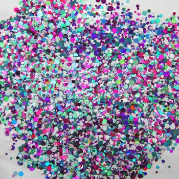 

Mixed Dot 43-500grams/lot Mix Colors Round Dot Spangle shape glitter Flake cosmetic powder for nail Gel (solvent resistant)