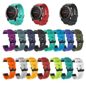 

26 22 20mm Quick Release Watchband for Garmin Fenix 5X 6X 6 5 5S Plus 3 3 HR Forerunner935 Bracelet Silicone Easy Fit WristStrap