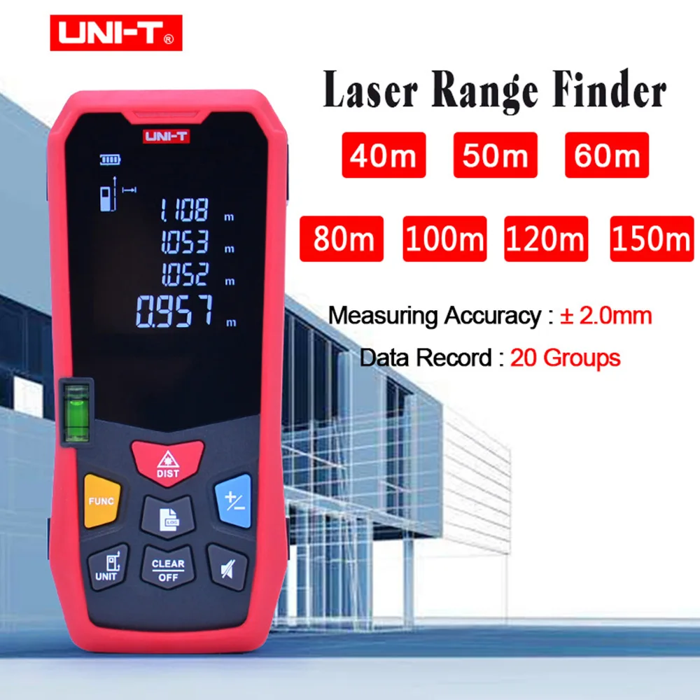 

UNI-T Digital Laser Distance Meter 40m 50m 80m 100m 120m 150m Rangefinder Building new