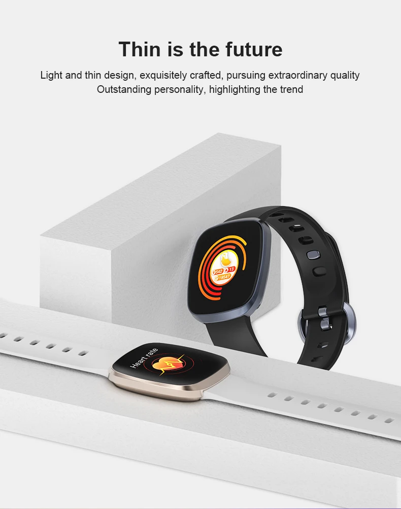 TONGYDA Full Color Screen Smart Wristband Bracelet Fitness Tracker Blood Pressure Pedometer Heart Rate Smart Bands Watch