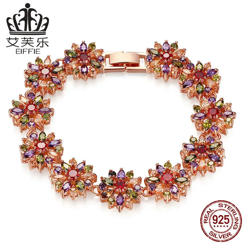 

Her Pet Music AAA Colorful Zircon Exquisite Bracelets Monopoly Burst Goods Overplus of Goods Exported to Europe And US Hot Sales