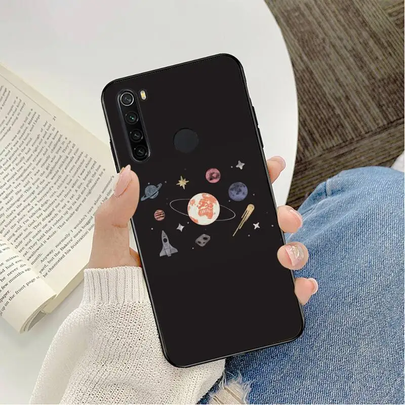 xiaomi leather case glass YNDFCNB Planet Phone Case For Redmi note 8Pro 8T 6Pro 6A 9 Redmi 8 7 7A note 5 5A note 7 case xiaomi leather case glass Cases For Xiaomi