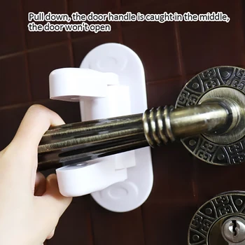 

Child Baby Boys Girls Safety Protection Buckle Anti-theft Door Switch Insurance Against Kids Opening Door Handle Limit Useful