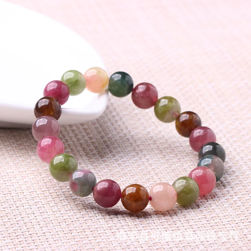 

Tourmaline Bracelets 3A Class Natural Crystal Accessories Single Loop Women's Bracelet Hand Jewelry ke tang Manufacturers Wholes