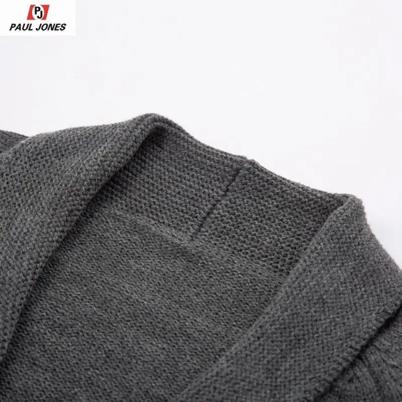 PAUL JONES Cardigan Sweater Men Shawl Collar Knitwear Toggle PAUL JONES Cardigan Sweater Men Shawl Collar Knitwear Toggle