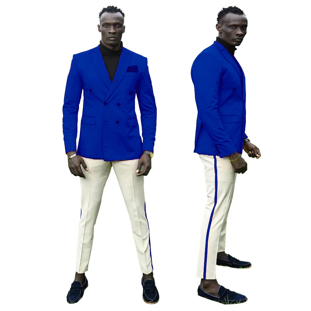 Гвенвифар двубортный Королевского синего цвета для торжественных случаев Для