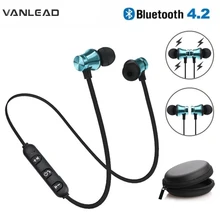 Беспроводные наушники Bluetooth магнитные наушники с шейным ремешком спортивные с микрофоном гарнитура для телефона IPhone Xiaomi Meizu samsung