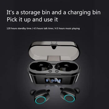 

Earpiece Bluetooth Sport Earbuds Headset TWS Bluetooth Earbuds In-ear earphones with Digital Display Charging Case
