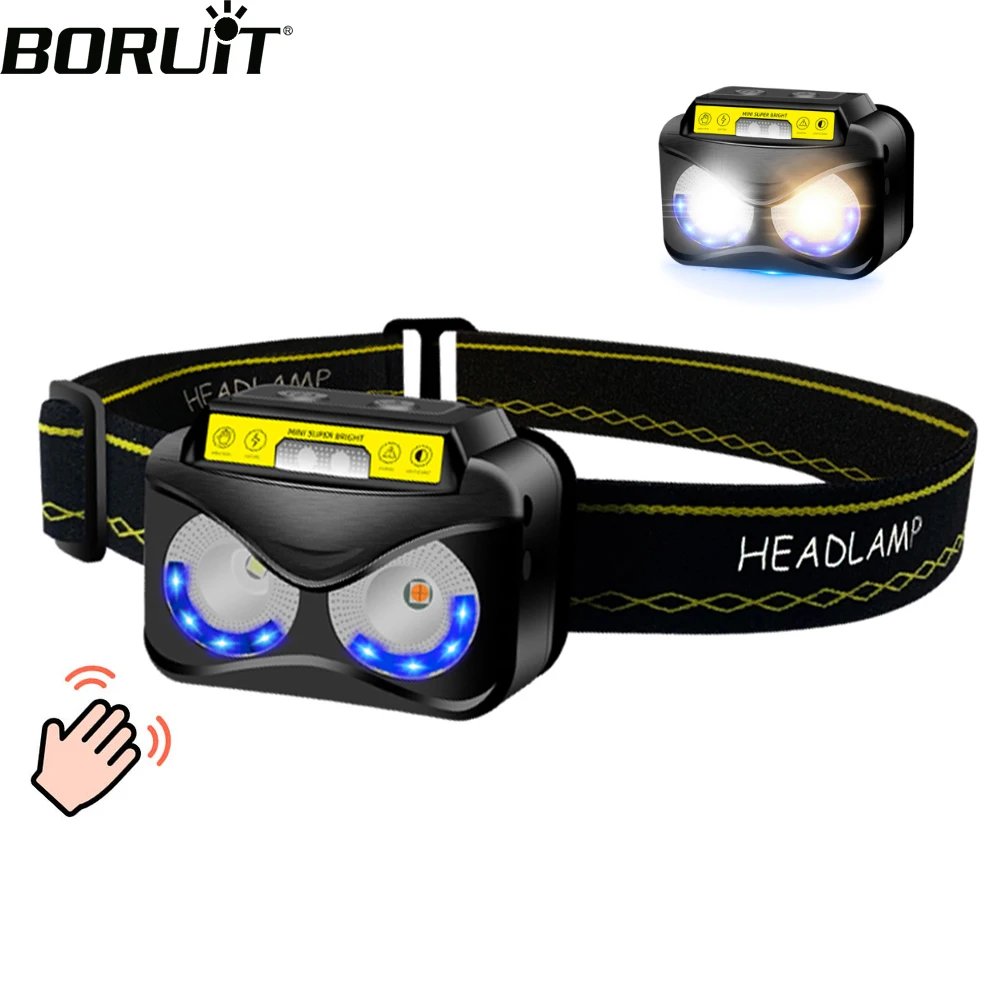 LED Headlamp Rechargeable Headlight Head Torch Night Light For Hunting 2 Modes 