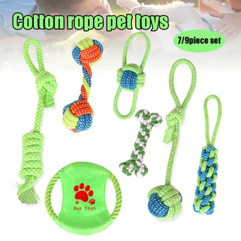 

Multi Color Dog Rope Toys Set Puppy Durable Bite-Resistant Chew Rope Knot Toy Drop Shipping