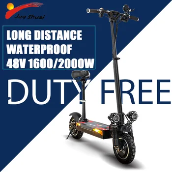 شراءE سكوتر 2000 واط الكبار عجلة كبيرة سكوتر الكهربائية Hoverboard مع بطارية ليثيوم ركلة سكوتر المزدوج محرك الطاقة سكيت
