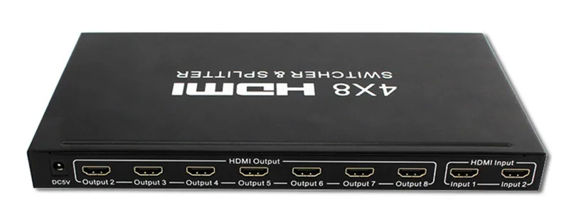 T 4Kx2K 3D 4x8 HDMI SwitcherSplitter,IR RC Control Support DTSDolby-AC3DSD,Power Adapter For HDTV Video Display Free Shipping (11)