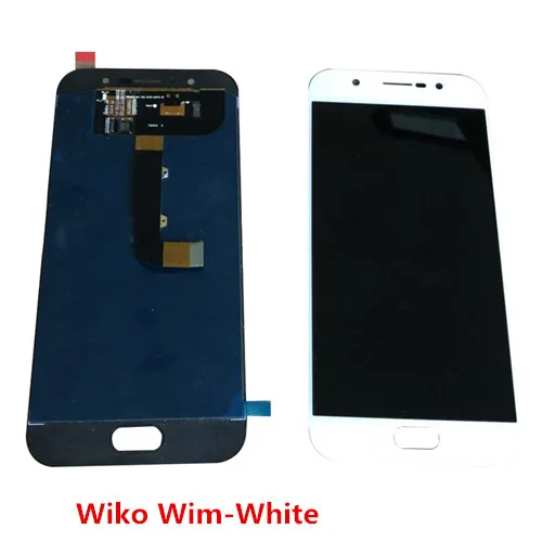 Сенсорный дисплей для Wiko Wim Lcd сенсорный датчик Wiko Wim облегченный дигитайзер сменный модуль для сборки черного цвета - Цвет: Wiko Wim White