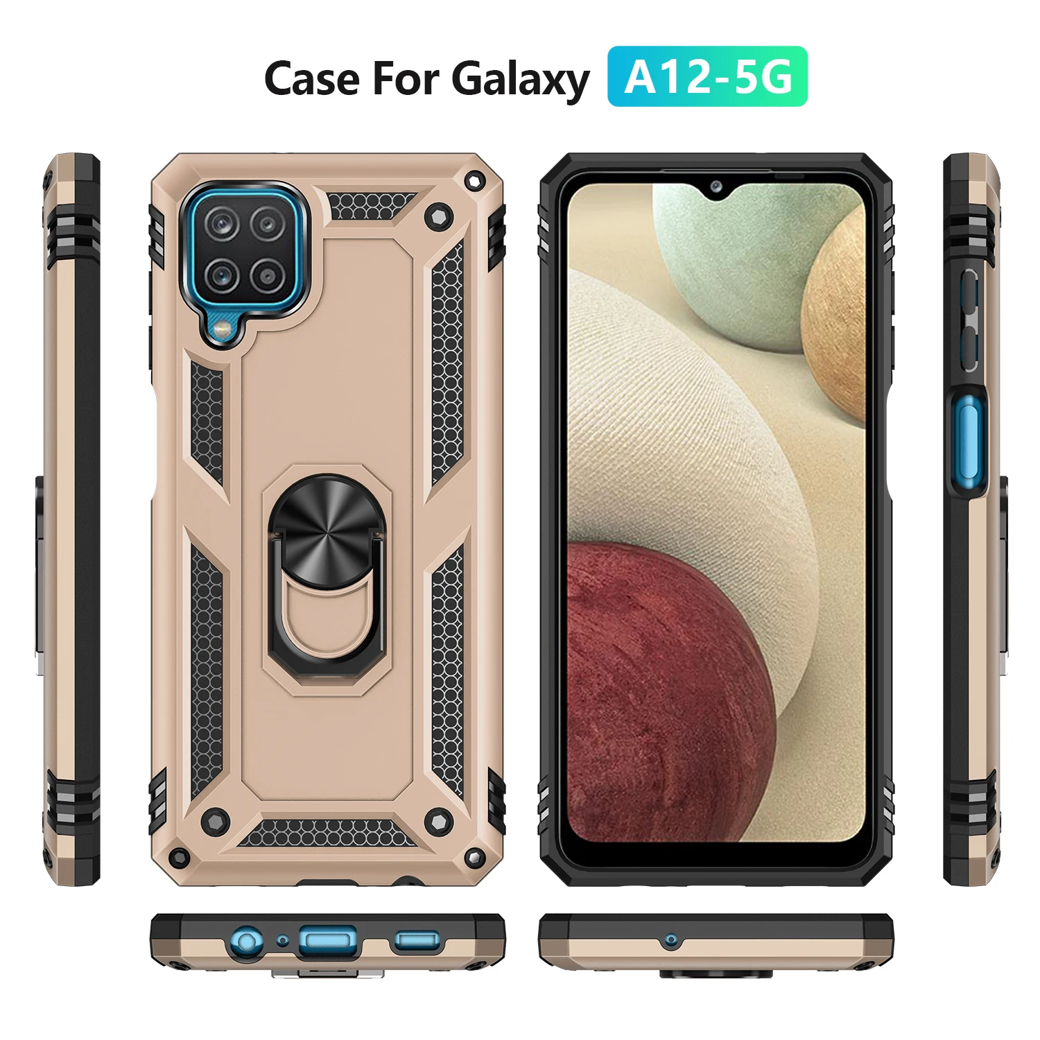 Ultimate Military-Grade Shockproof Phone Case with Magnetic Ring & Metal Back Cover