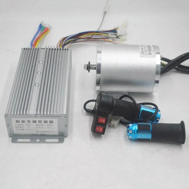 US $108.50 72V 3000W electric motor With BLDC Controller 3speed throttle For Electric Scooter ebike ECar Eng