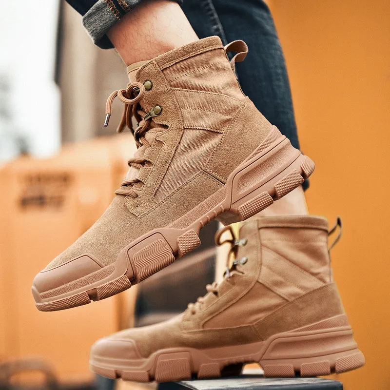 

MULINSEN MEN'S SHOES 2019 Autumn And Winter Outdoor Worker Boot Men's Hight-top Martin Boots Workwear Worker Boots Ankle Boots C