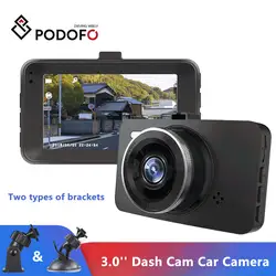 Podofo двойной объектив Dash Cam Автомобильный dvr камера FHD 1080 P 4 ''ips экран ночного видения видео рекордер автомобильная видеокамера с камерой