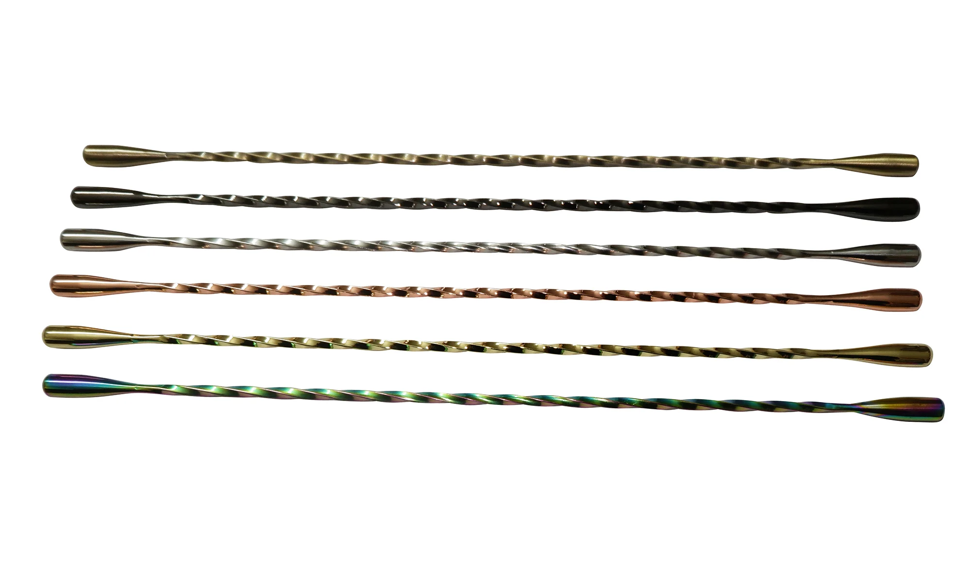 Double Teardrop Cocktail Stirrer Double End Stainless Steel Bar Tool 30cm cocktail stir sticks