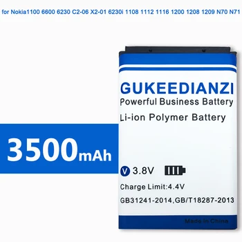 

BL-5C 3500mAh 100% New Mobile Phone Battery For Nokia 1112 1208 1600 1100 1101 n70 n71 n72 n91 e60 Replacement Li-ion Bateria