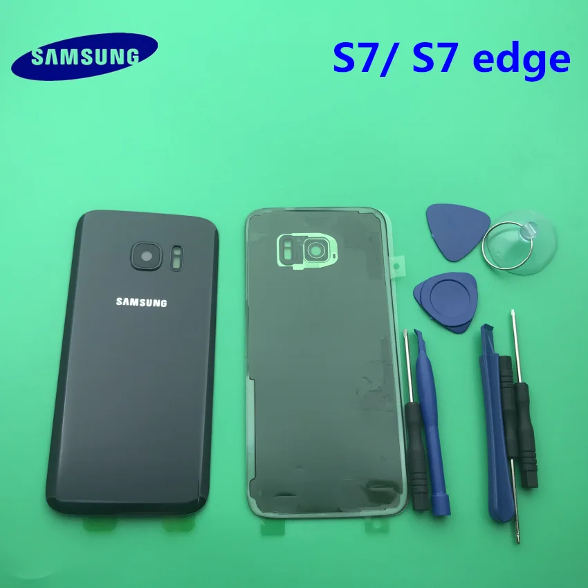 Buy Replacement Original new Rear Panel Battery Glass Back Door Cover Samsung Galaxy s7 G930 S7 edge G935 G935F A P T+tool