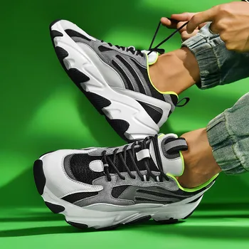 

Men's Brand Casual Shoes Breathable Lace Up Soft Sneakers High Quality Mesh Lightweight Running Shoes Krasovki Zapatos Hombre