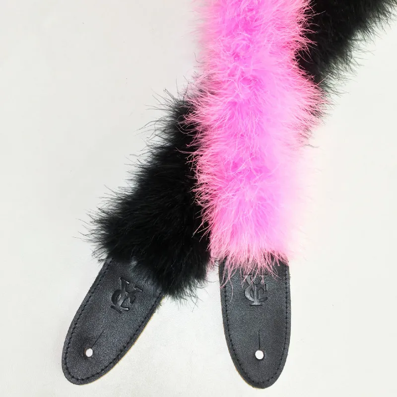 Feather-Design Electric Bass Guitar Strap - Musical Instrument Accessory