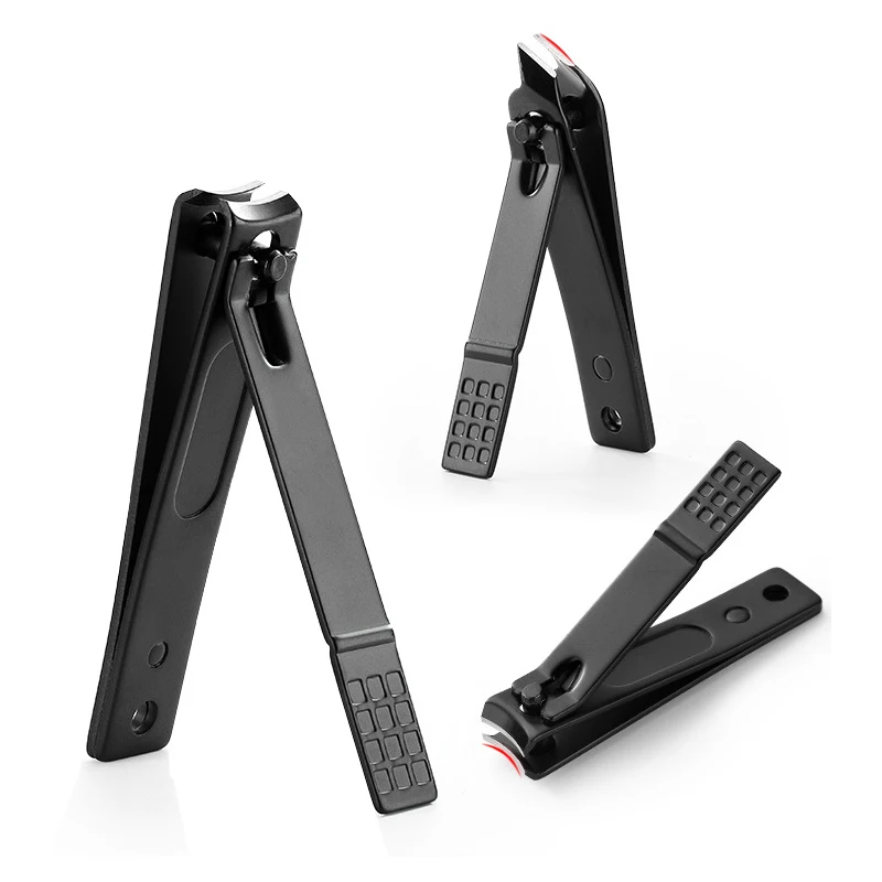 Potrable-Producto para eliminar la piel muerta, cortador de bordes profesional de acero inoxidable negro, recortador para manicura y pedicura
